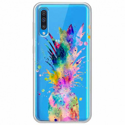Etui na Samsung Galaxy A50 - Watercolor ananasowa eksplozja.