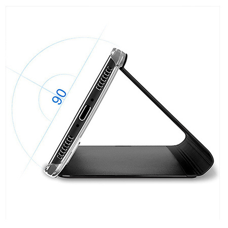 Etui na Huawei P30 Lite - Flip Clear View z klapką - Fioletowy.