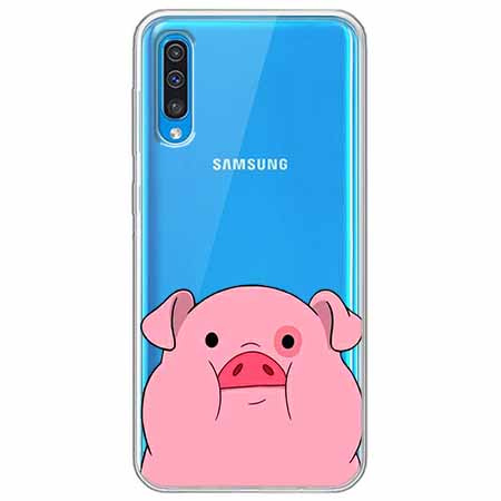 Etui na Samsung Galaxy A70 - Słodka różowa świnka.