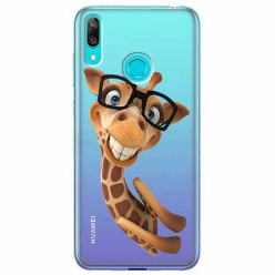 Etui na Huawei Y7 2019 - Żyrafa w okularach.