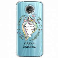 Etui na Motorola E5 Plus - Dream unicorn - Jednorożec.