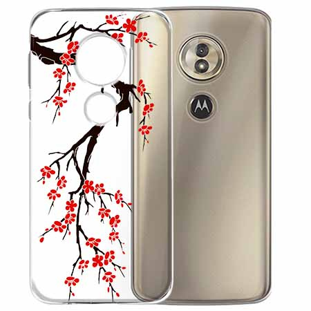 Etui na Motorola G6 Play - Krzew kwitnącej wiśni.