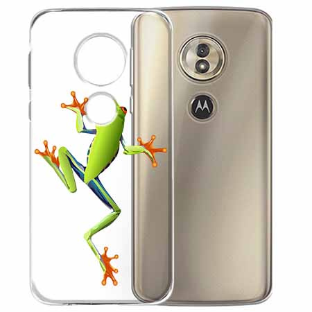 Etui na Motorola G6 Play - Zielona żabka.