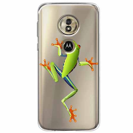 Etui na Motorola G6 Play - Zielona żabka.