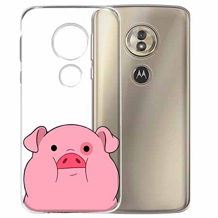 Etui na Motorola G6 Play - Słodka różowa świnka.