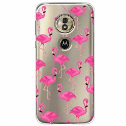 Etui na Motorola G6 Play - Różowe flamingi.