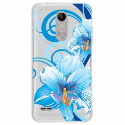 Etui na LG K10 2018 - Niebieski kwiat północy.