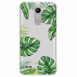 Etui na LG K10 2018 - Zielone liście palmowca