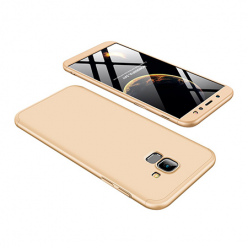 Etui na telefon Samsung Galaxy A6 2018 - Slim MattE 360 - Złoty.