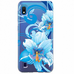 Etui na Samsung Galaxy A10 - Niebieski kwiat północy.