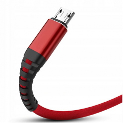 Kabel Micro-USB szybkie ładowanie Fast Charge 3.1A - Czerwony