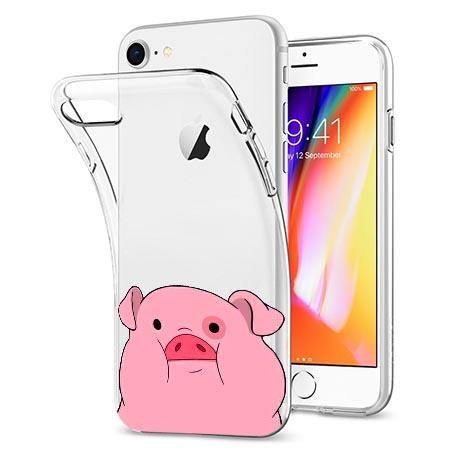 Etui na iPhone 7 - Słodka różowa świnka.