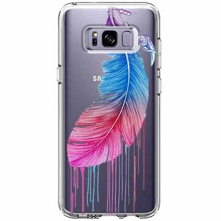 Etui na Samsung Galaxy S8 - Watercolor piórko.