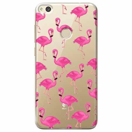 Etui na Huawei P9 Lite 2017 - Różowe flamingi.