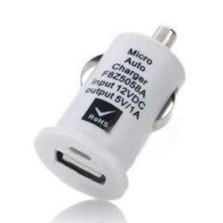 Mini ładowarka samochodowa USB 1000mA - Biała.